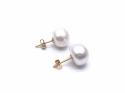 9ct Freshwater Cultured Pearl Studs 11mm