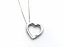 18ct White Gold Diamond heart Pendant