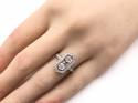 18ct White Gold Art Deco Style Diamond Ring 0.76ct