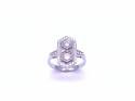 18ct White Gold Art Deco Style Diamond Ring 0.76ct