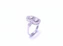 18ct White Gold Art Deco Style Diamond Ring 0.76ct