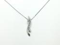 9ct White Gold Diamond Pendant & Chain