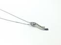 9ct White Gold Diamond Pendant & Chain