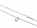 Silver Swarovski Princess Pendant & Chain 0.90ct