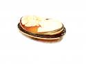 9ct Yellow Gold Cameo Brooch 37x46mm