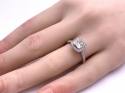 14ct White Gold Diamond Halo Ring 1.25ct