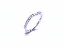 18ct White Gold Diamond Shaped Band 0.21ct