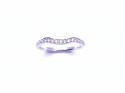 18ct White Gold Diamond Shaped Band 0.21ct