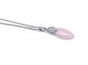 9ct Rose Quartz & Diamond Necklet