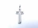 9ct White Gold CZ Cross