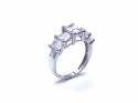 9ct White Gold CZ Dress Ring