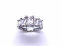 9ct White Gold CZ Dress Ring