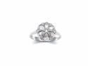 18ct White Gold Diamond Cluster Ring 0.91ct