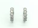 9ct White Gold Diamond Hoop Earrings 1.00ct