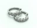 9ct White Gold Diamond Hoop Earrings 1.00ct