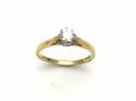 18ct Yellow Gold Diamond Solitaire Ring