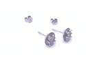 18ct White Gold Diamond Cluster Earrings 0.61ct