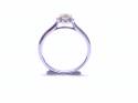 18ct White Gold Diamond Halo Solitaire Ring 0.52ct