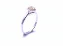 18ct White Gold Diamond Halo Solitaire Ring 0.52ct