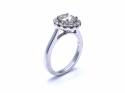 18ct White Gold Diamond Halo Solitaire Ring 1.82ct