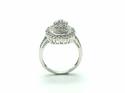 9ct White Gold Diamond Cluster Ring 0.75ct