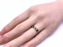 18ct Yellow Gold Green Cerin & Diamond Ring 5mm