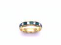 18ct Yellow Gold Green Cerin & Diamond Ring 5mm
