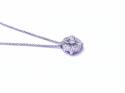 18ct White Gold Diamond Cluster Pendant 0.11ct