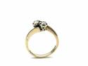 9ct Yellow Gold Diamond 2 Stone Ring