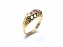 18ct Synthetic Ruby & Diamond Ring 1918