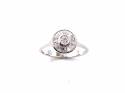 18ct White Gold Diamond Cluster Ring 0.39ct
