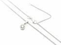 Platinum Diamond Halo Pendant & Spiga Chain 0.15ct