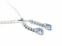 18ct Pearl Diamond & Aquamarine Necklet