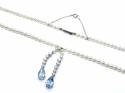 18ct Pearl Diamond & Aquamarine Necklet