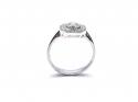 18ct White Gold Octagonal Diamond Halo Ring