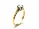 18ct Yellow Gold Diamond Solitaire Ring