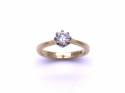 18ct Yellow Gold Diamond Solitaire Ring