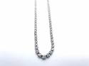 18ct White Gold Graduated Diamond Necklet 3.04ct