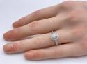 Platinum Diamond Halo Solitaire Ring