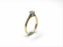 18ct Yellow Gold Diamond Solitaire Ring