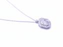 18ct Diamond Cluster Pendant & Chain 0.95ct