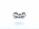 18ct White Gold Wishbone Wedding Ring