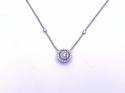 9ct White Gold Diamond Necklet 0.23ct