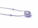 9ct White Gold Diamond Necklet 0.23ct