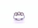 18ct White Gold Diamond 3 Stone Ring 1.89ct