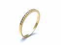 18ct Yellow Gold Diamond 1/2 Eternity Ring 0.13ct