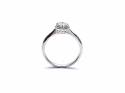 18ct White Gold Diamond Halo Solitaire Ring