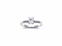 18ct Emerald Cut Diamond Solitaire Ring