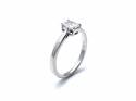 18ct Emerald Cut Diamond Solitaire Ring