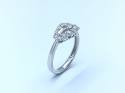 18ct White Gold Diamond Cluster Ring 1.00ct